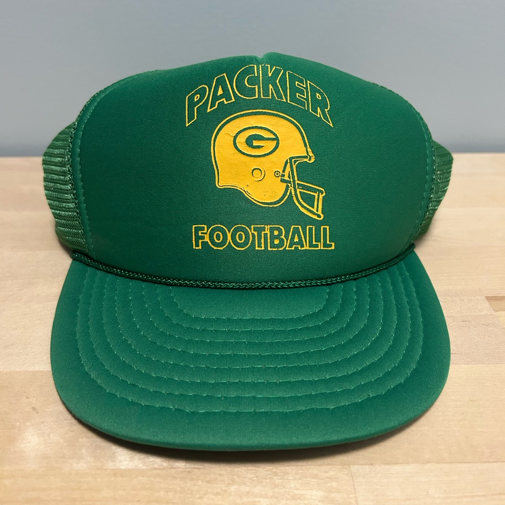 Green Bay Packer Football Nissin Vintage Trucker Snapback Green Bay Packer Football Nissin Vintage Trucker Snapback